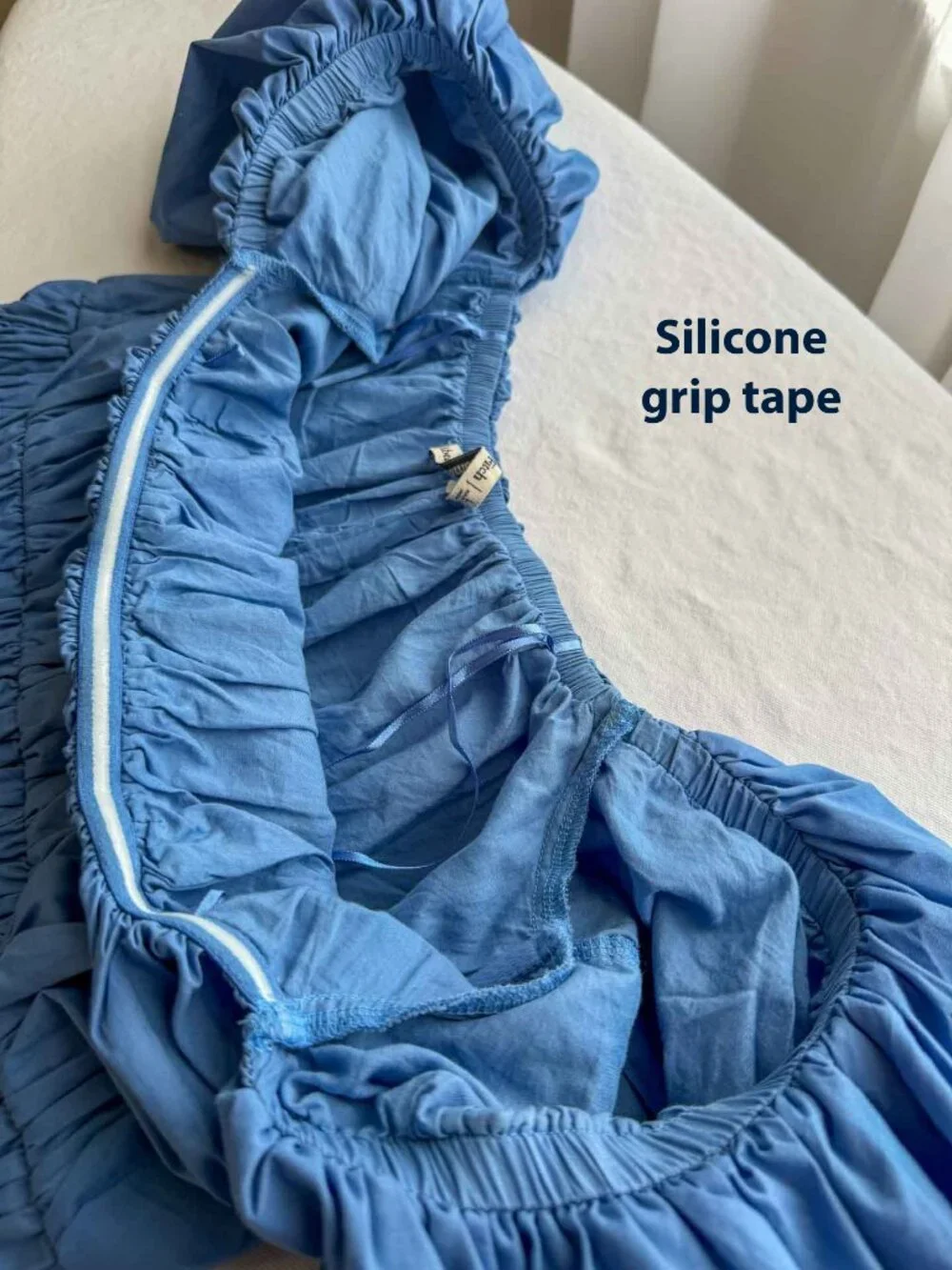 Abercrombie & Fitch Blue Smocked Puff Sleeve Maxi Dress Boho Cottagecore M/L